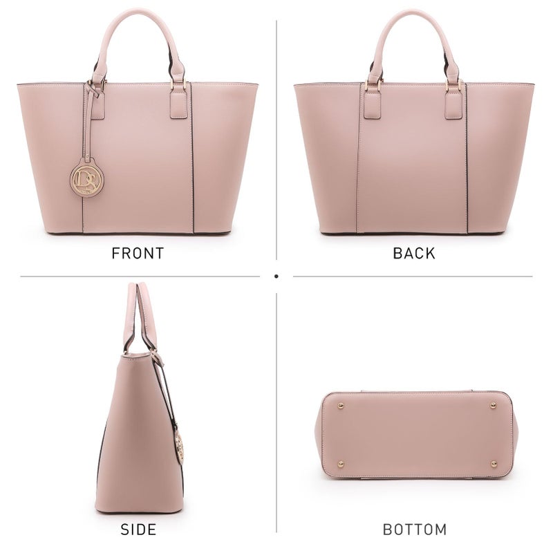 Dasein Women Satchel Purse Handbag Shoulder Bag Work Tote Bag with Matching Clutch - Image 3